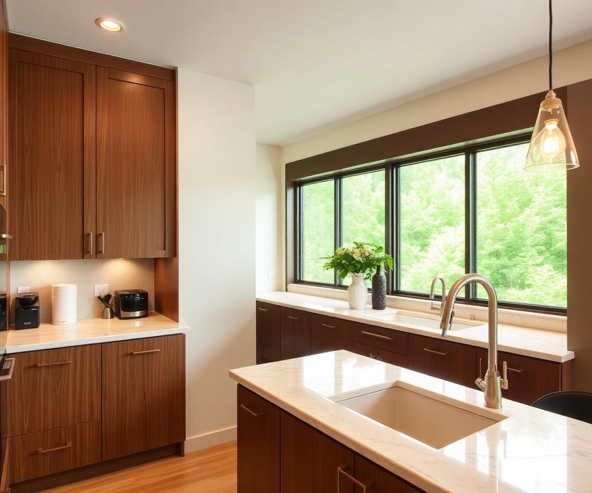 Modern Walnut Kitchen
